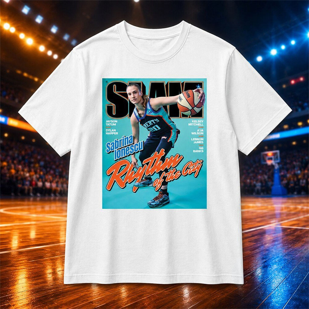 Sabrina Ionescu Rhythm Of The City Slam Shirt New York Liberty Merch Gifts For Basketball Fan