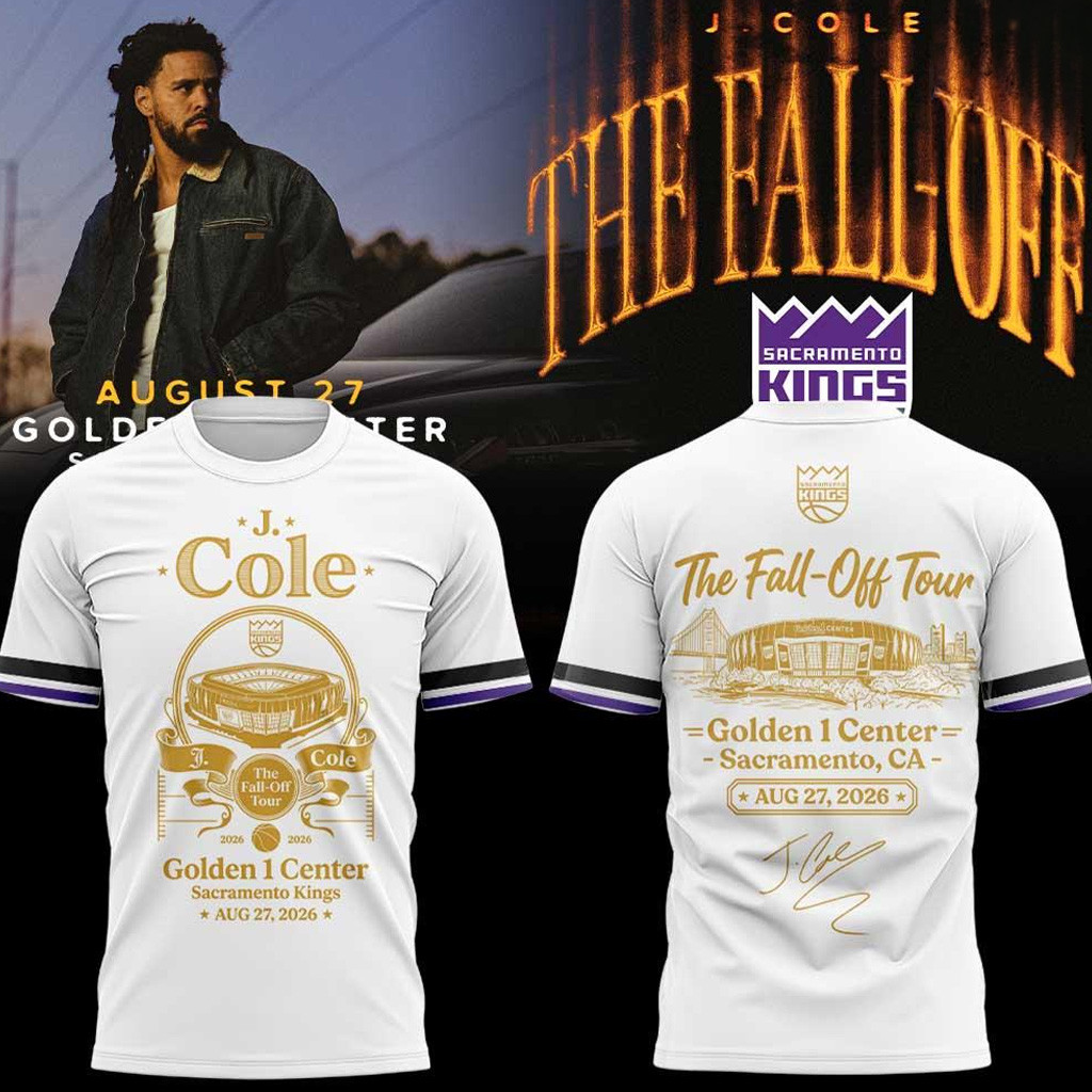 Sacramento Kings X J Cole Merch The Fall Off Tour 2026 Graphic T-Shirt J Cole Concert Merch Sacramento Kings X J Cole Merch The Fall Off Tour 2026 Graphic T-Shirt J Cole Concert Merch