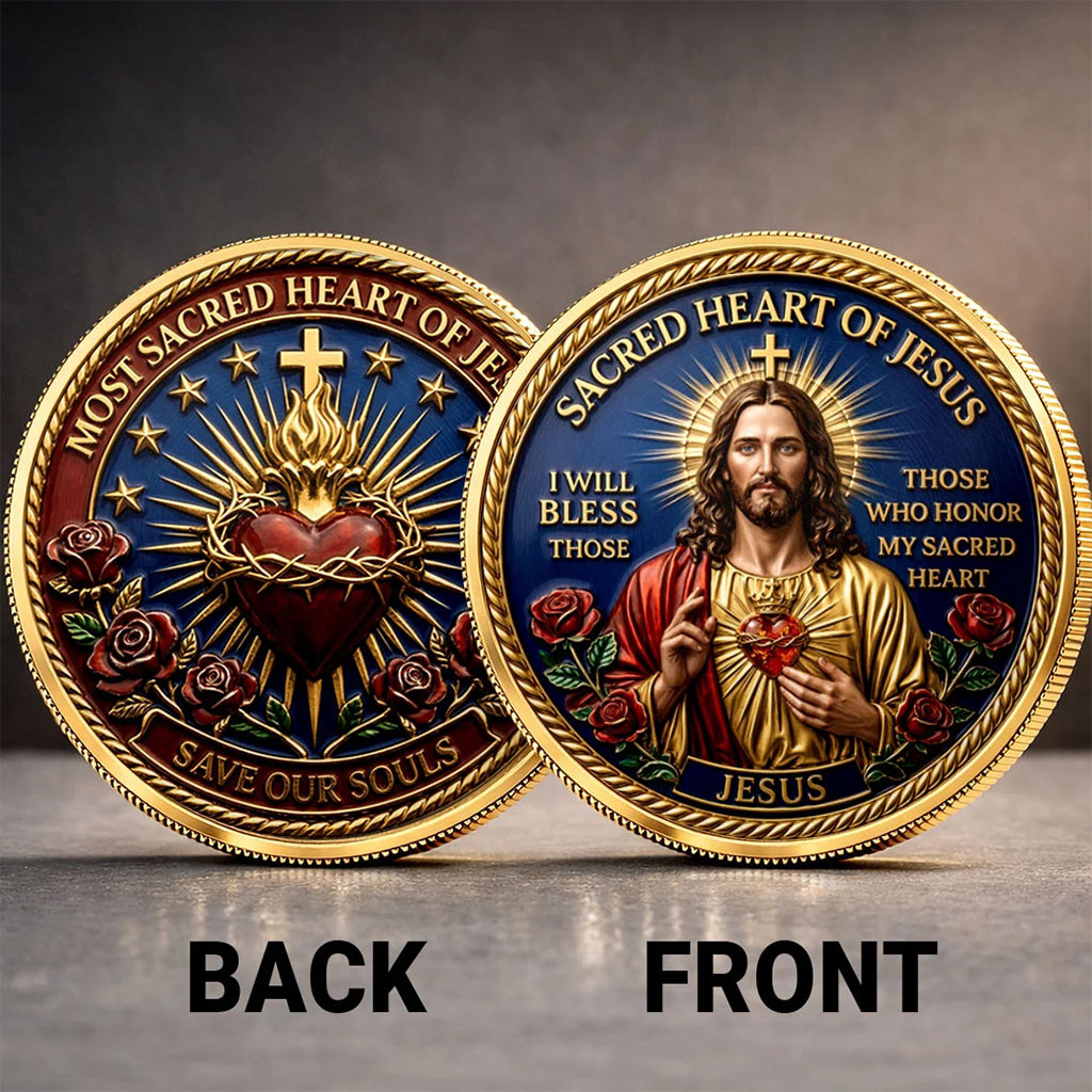 Sacred Heart Of Jesus Commemorative Coin Save Our Souls Coin Best Gifts For Christian