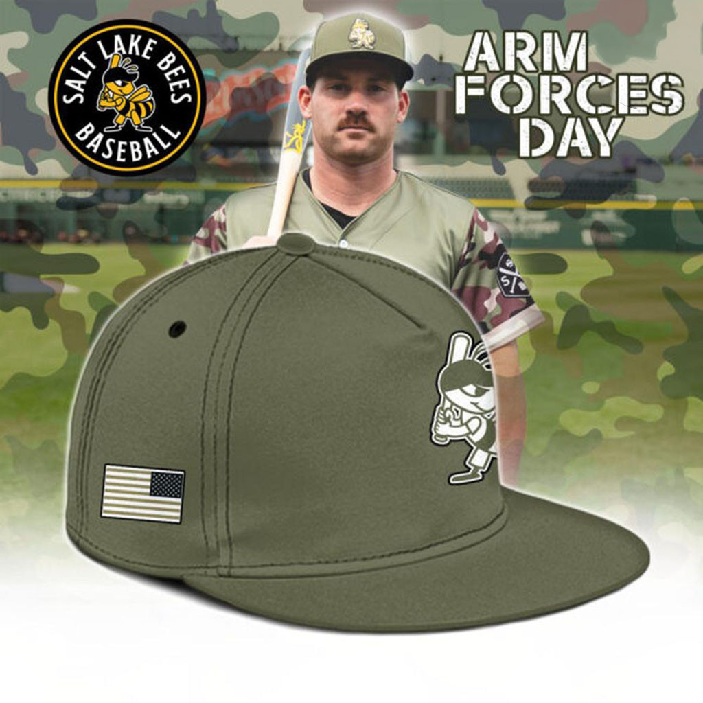 Salt Lake Bees Armed Forces Day Snapback Hat Salt Lake Bees Merch Present For Veteran