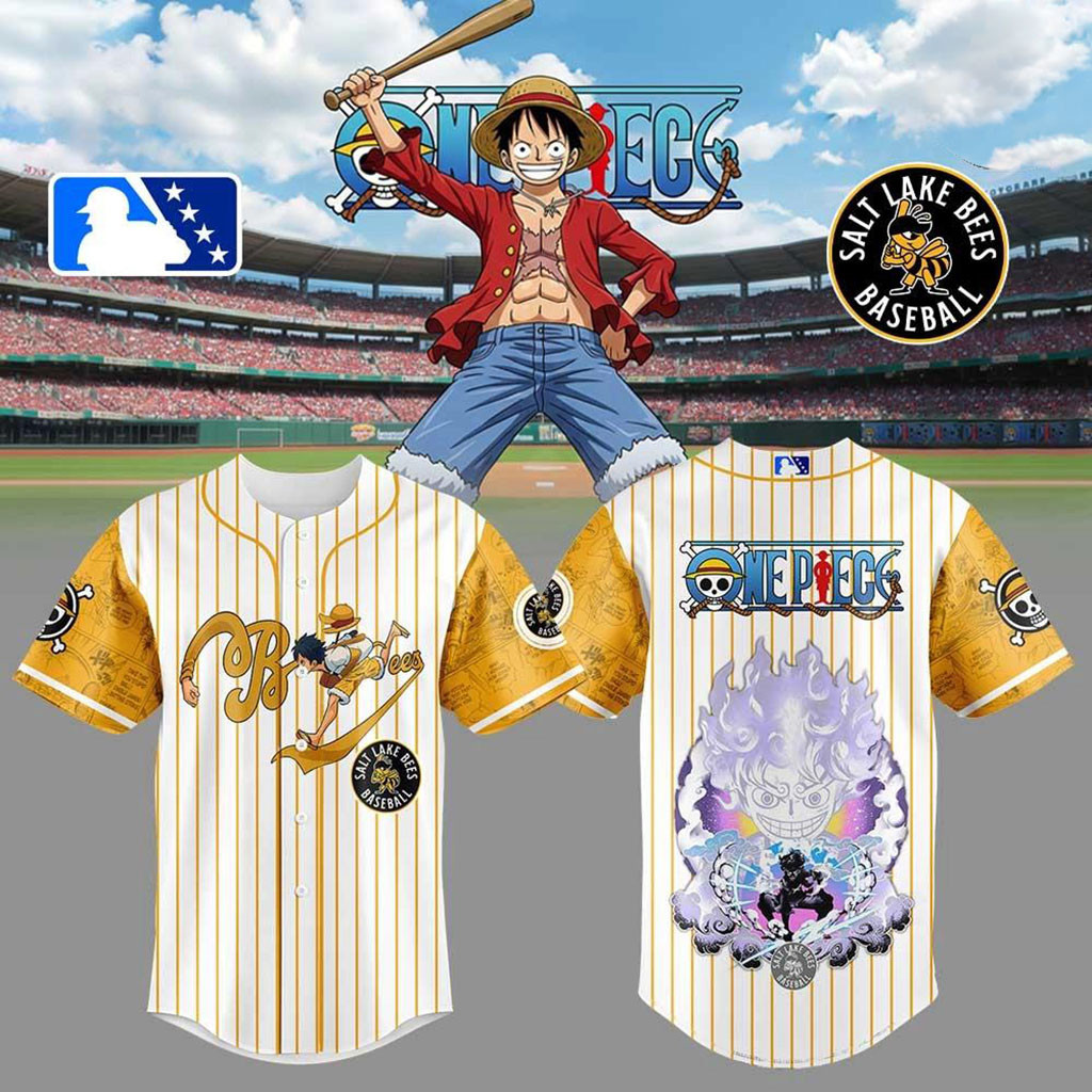 Salt Lake Bees X One Piece Straw Hat Luffy Gear 5 Baseball Jersey Salt Lake Bees Merch 2026