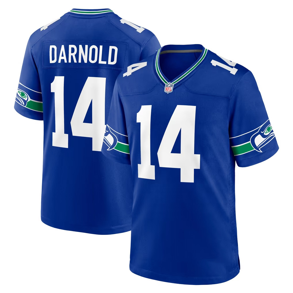 Sam Darnold Jersey Shirt Seattle Seahawks Merch #14 Seattle Football Alternate Game Player Jersey Sam Darnold Jersey Shirt Seattle Seahawks Merch #14 Seattle Football Alternate Game Player Jersey