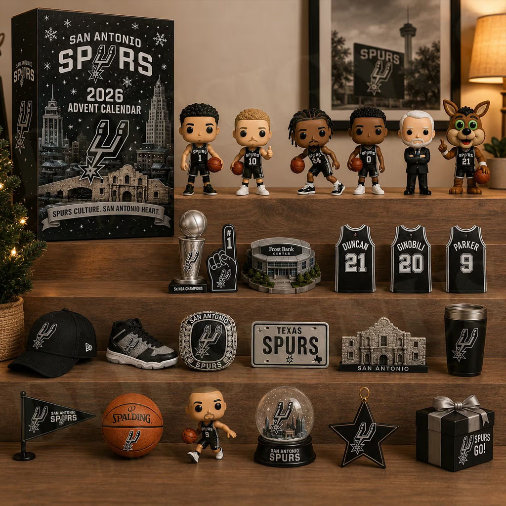 San Antonio Spurs 2026 Advent Calendar Christmas Tree Ornaments Spurs Merch Gifts For Fans San Antonio Spurs 2026 Advent Calendar Christmas Tree Ornaments Spurs Merch Gifts For Fans