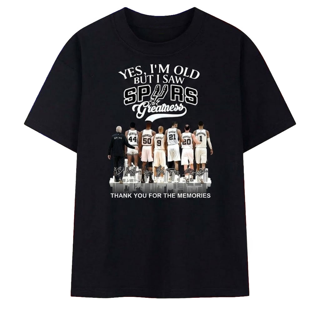 San Antonio Spurs Greatness Legends Signatures Vintage Basketball T-Shirt Spurs Merch Fan Gear San Antonio Spurs Greatness Legends Signatures Vintage Basketball T-Shirt Spurs Merch Fan Gear