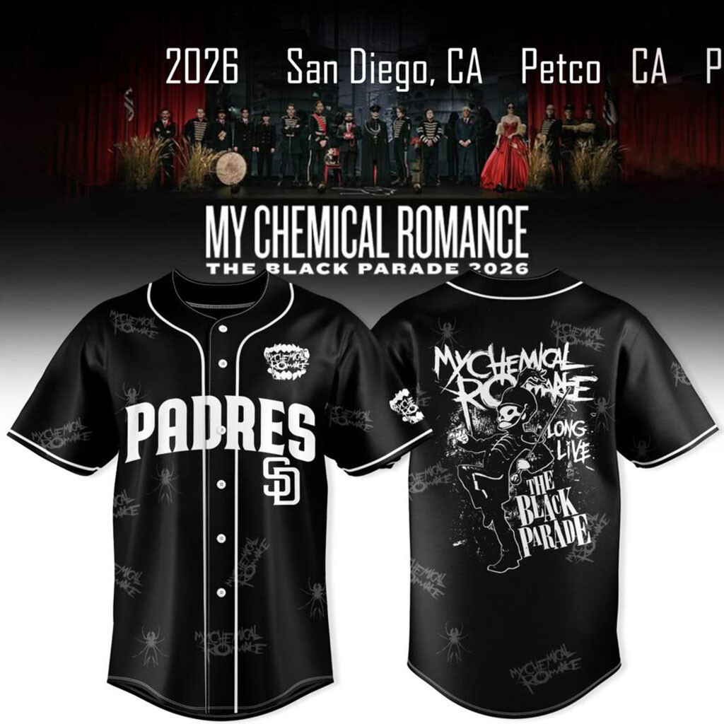 San Diego Padres x My Chemical Romance The Black Parade Tour Jersey Padres Merch Him Gifts San Diego Padres x My Chemical Romance The Black Parade Tour Jersey Padres Merch Him Gifts