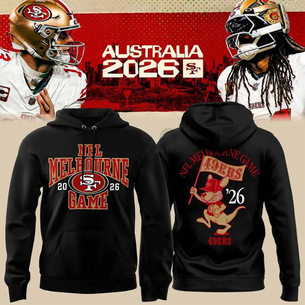 San Francisco 49ers Australia 2026 Kangaroo Mascot Hoodie 49ers Merch Gifts For Fan