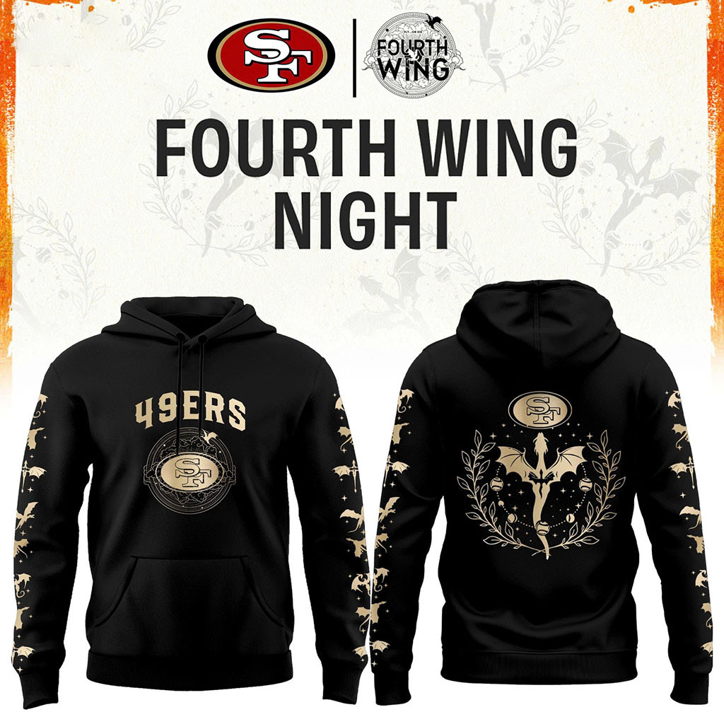 San Francisco 49ers Dragon Wing Fantasy Night 2026 Black Hoodie SF 49ers Merch Football Gifts