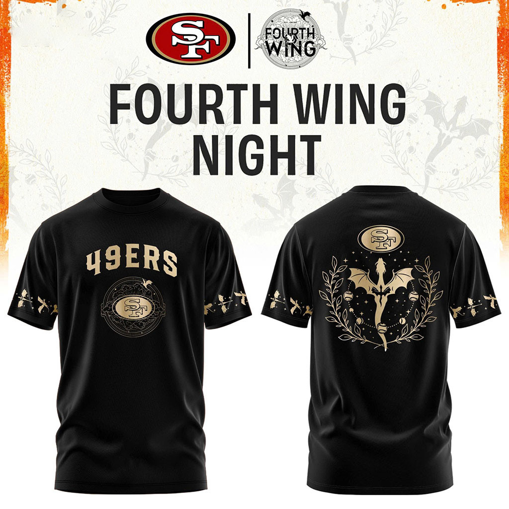 San Francisco 49ers Dragon Wing Fantasy Night 2026 T-Shirt Black SF 49ers Merch Game Day Attire San Francisco 49ers Dragon Wing Fantasy Night 2026 T-Shirt Black SF 49ers Merch Game Day Attire