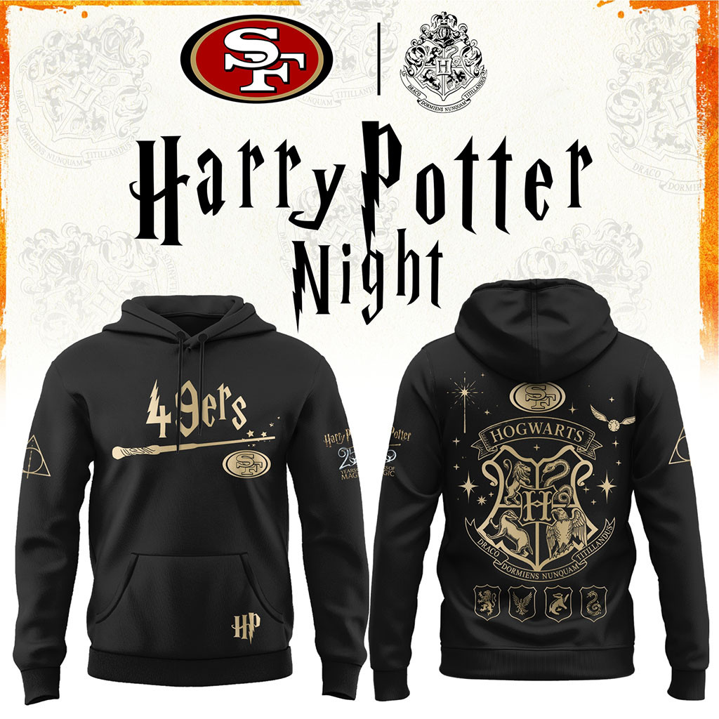 San Francisco 49ers Football Harry Potter 25th Anniversary Hoodie 2026 SF 49ers Merch Fan Gifts