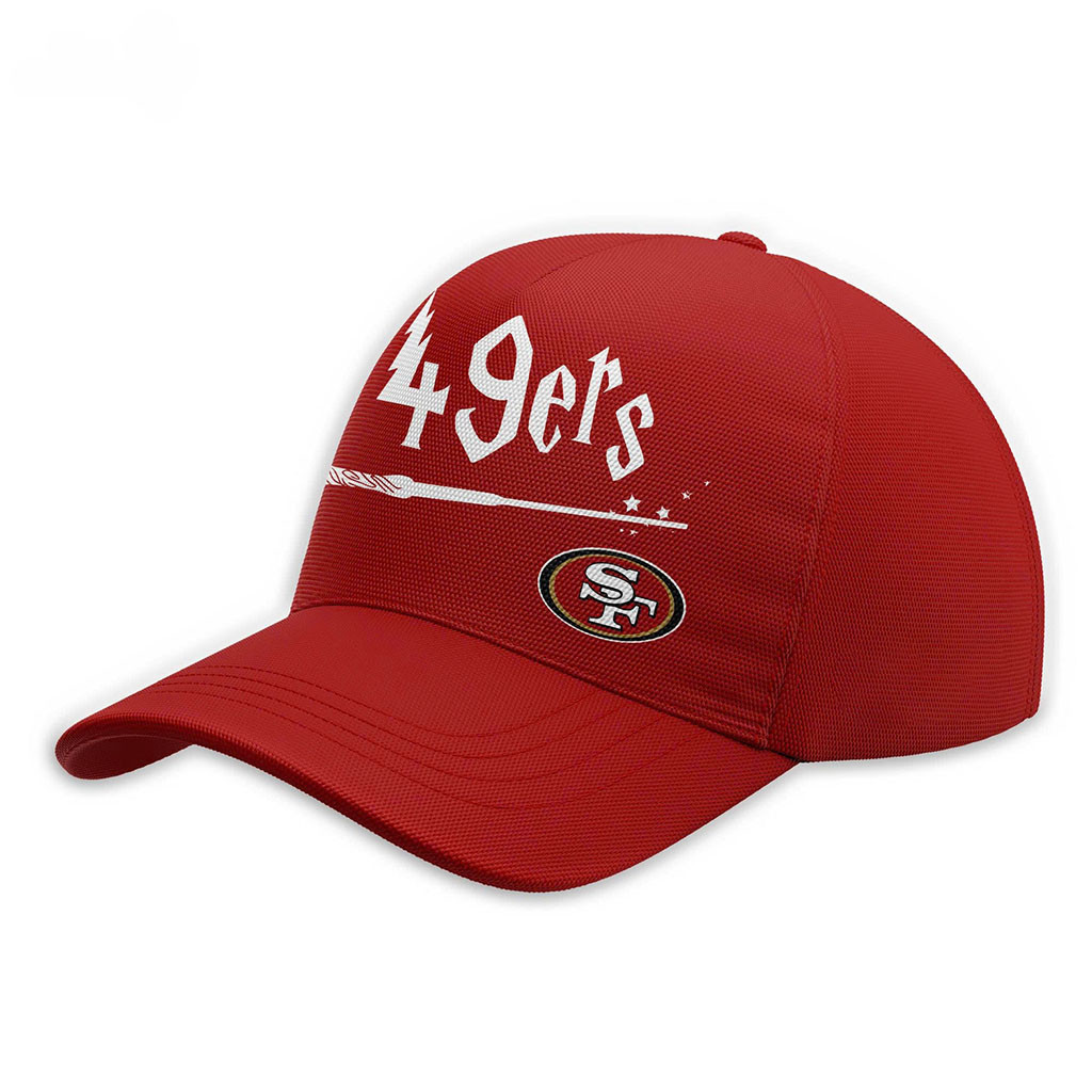 San Francisco 49ers Harry Potter 25th Anniversary Hat Red SF 49ers Merch Gift For Football Fans