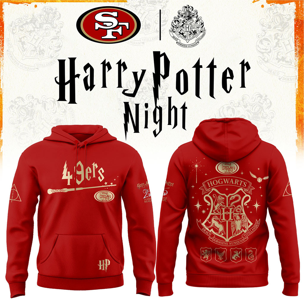 San Francisco 49ers Harry Potter 25th Anniversary Hoodie 2026 SF 49ers Merch Game Day Gifts