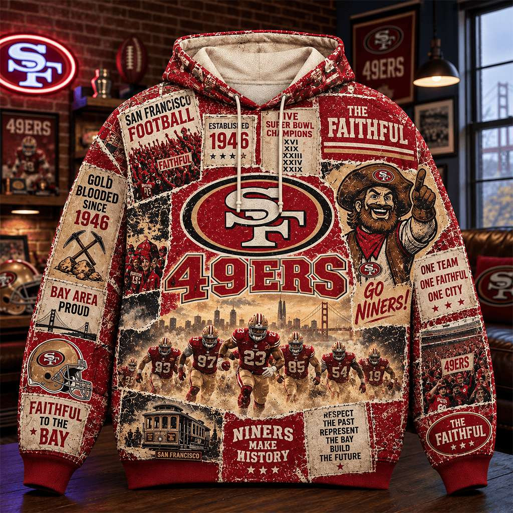San Francisco 49ers Hoodie The Faithful Hoodie SF 49ers Merch Football Gift For Niners Fans