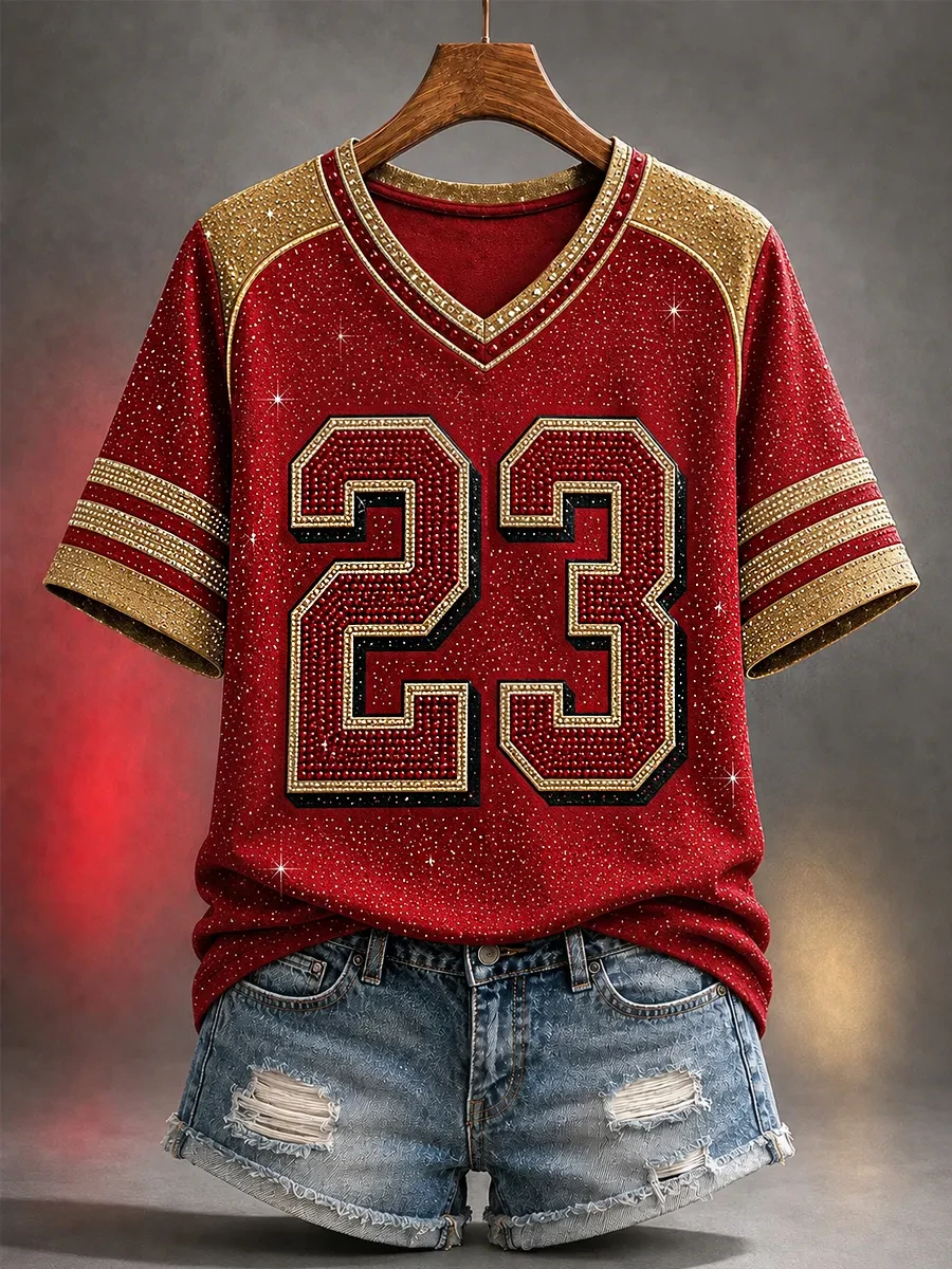 San Francisco 49ers Merch #23 San Francisco Football Game Day V-Neck Shirt Gifts For Fan