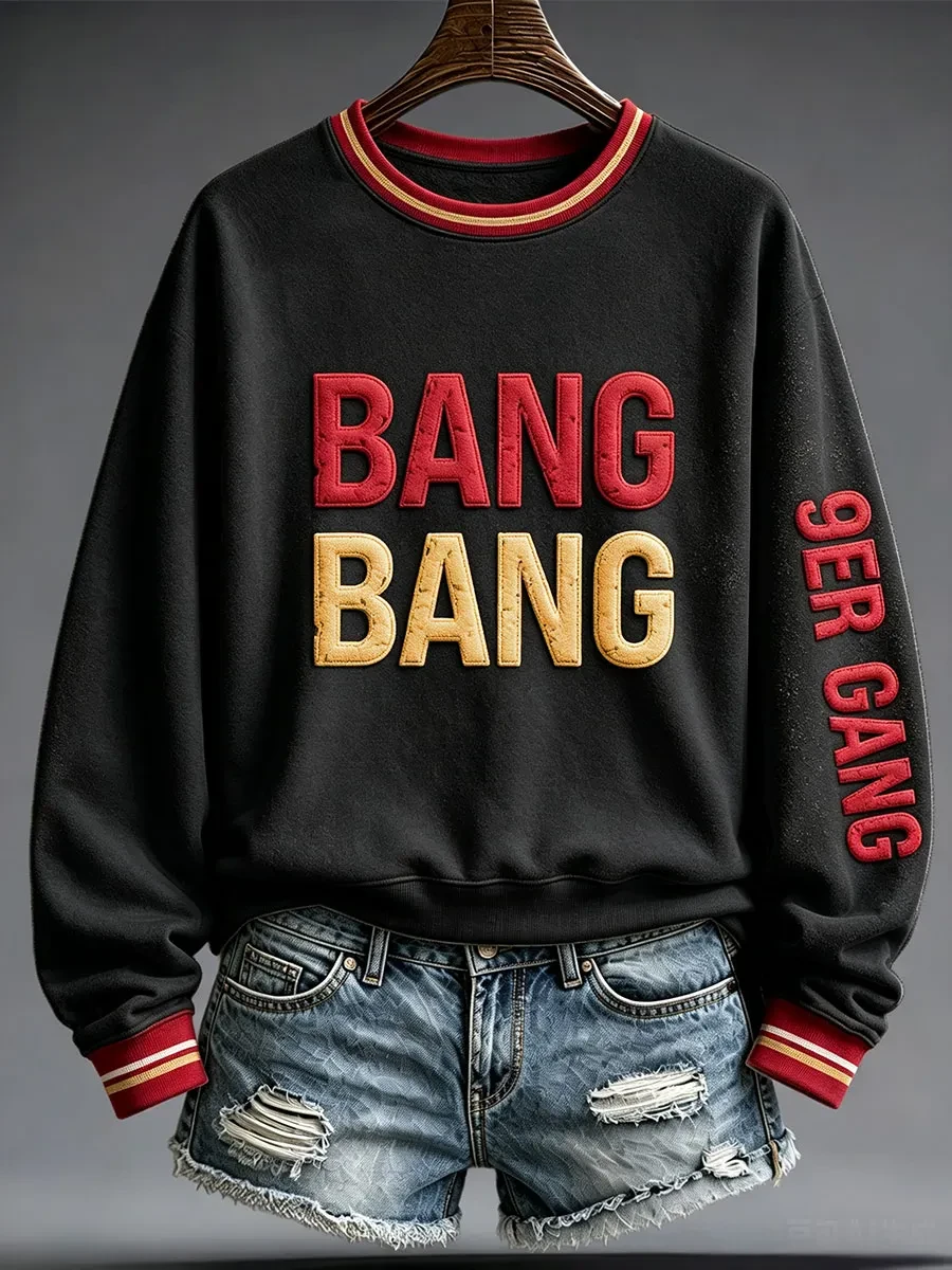 San Francisco 49ers Merch Bang Bang 9er Gang Sweatshirt San Francisco Football Crewneck San Francisco 49ers Merch Bang Bang 9er Gang Sweatshirt San Francisco Football Crewneck