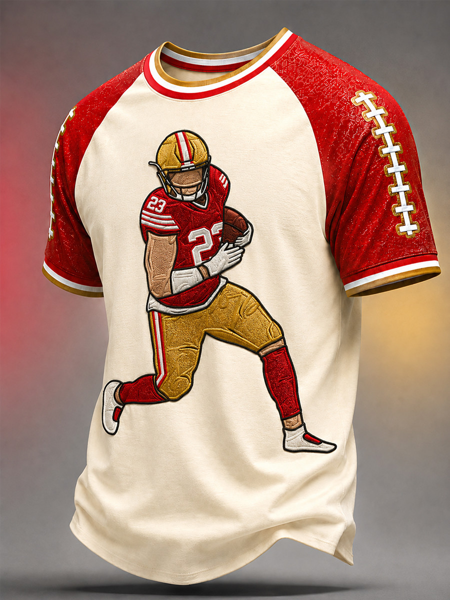 San Francisco 49ers Merch Christian McCaffrey #23 Football T-Shirt Gameday Gift For Football Fan
