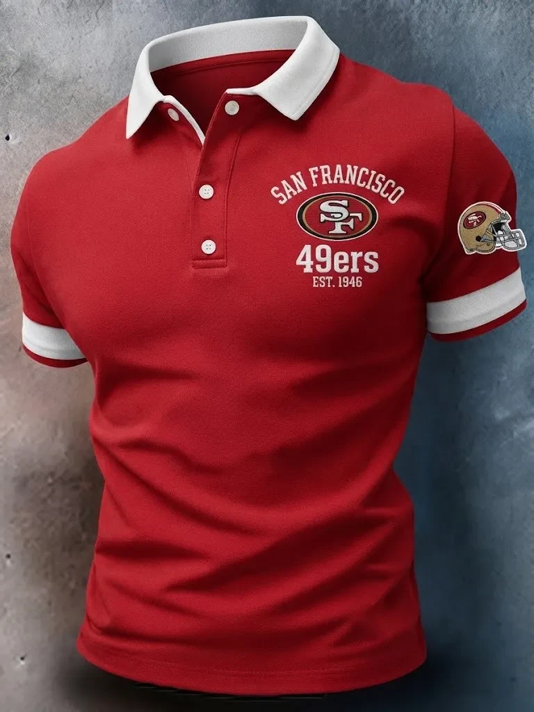 San Francisco 49ers Merch Est 1946 San Francisco Football Polo Shirt The Faithful Game Day Gear
