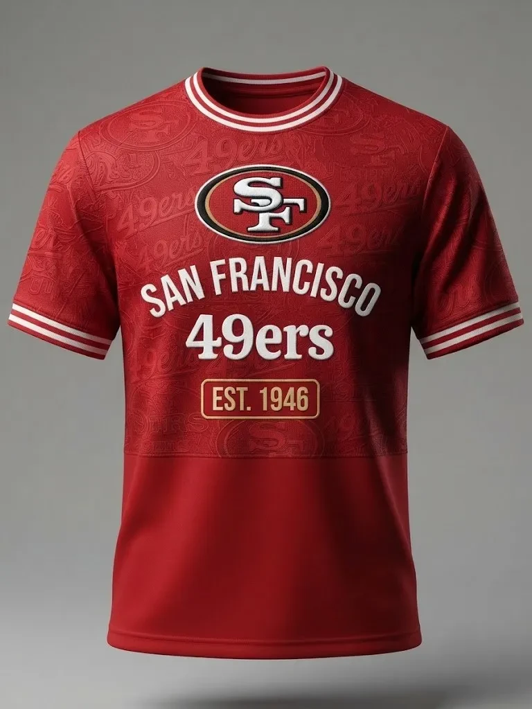 San Francisco 49ers Merch Est 1946 San Francisco Football T-Shirt Presents For Football Fans