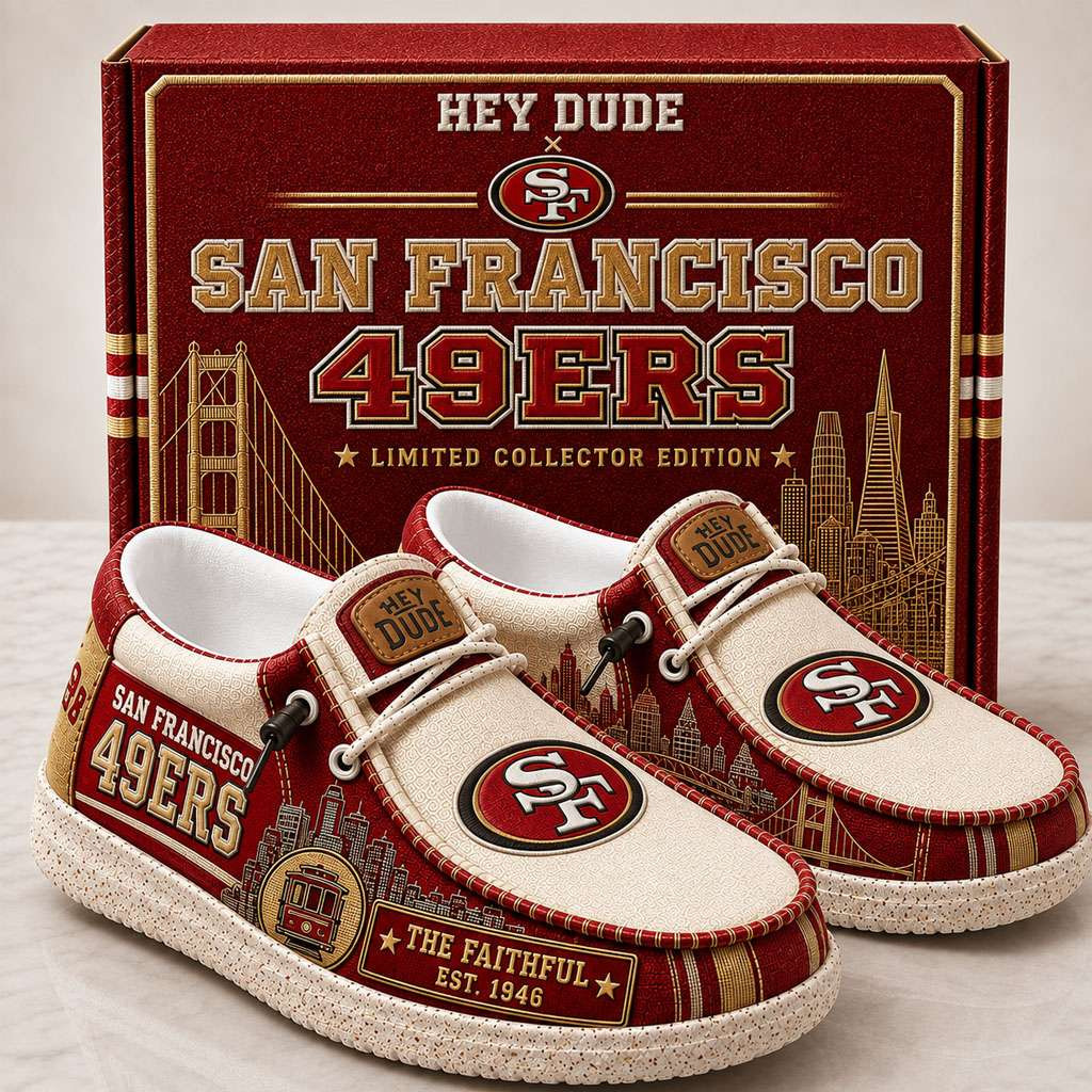 San Francisco 49ers Merch Est 1946 The Faithful Slip-On Loafers Football Fan Gift Ideas