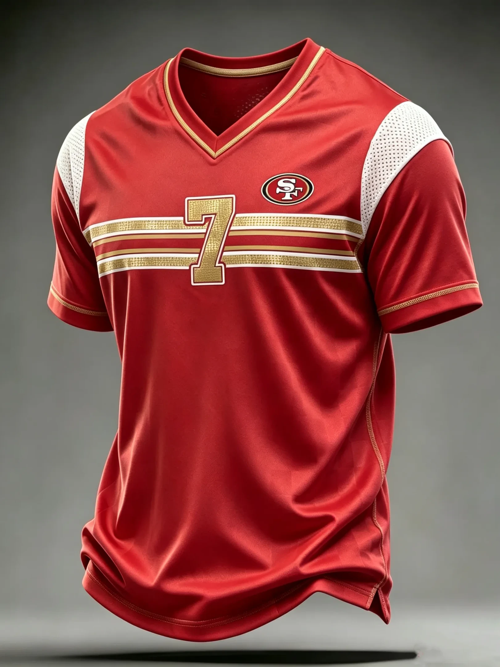 San Francisco 49ers Merch Football V-Neck T-Shirt Game Day Outfit Gift For 49ers Fans San Francisco 49ers Merch Football V-Neck T-Shirt Game Day Outfit Gift For 49ers Fans