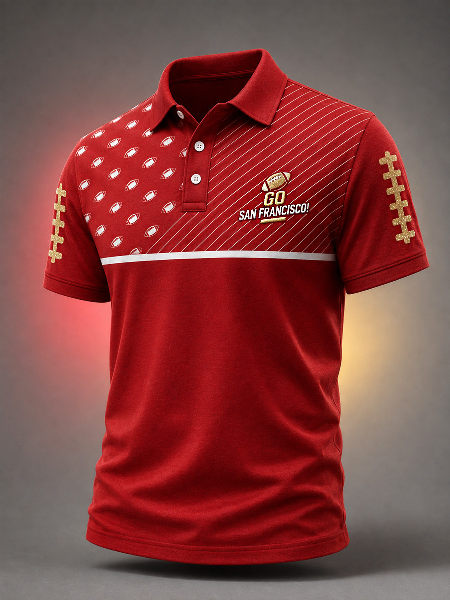 San Francisco 49ers Merch Go San Francisco Football Polo Shirt The Faithful Apparel Fan Gift