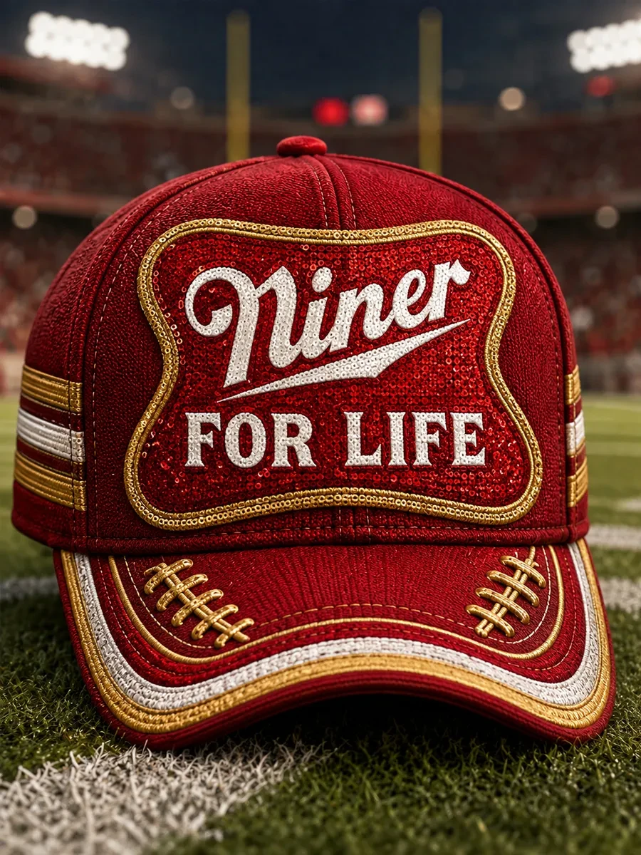 San Francisco 49ers Merch Niner For Life SF Football Hat The Faithful Cap Game Day Gifts