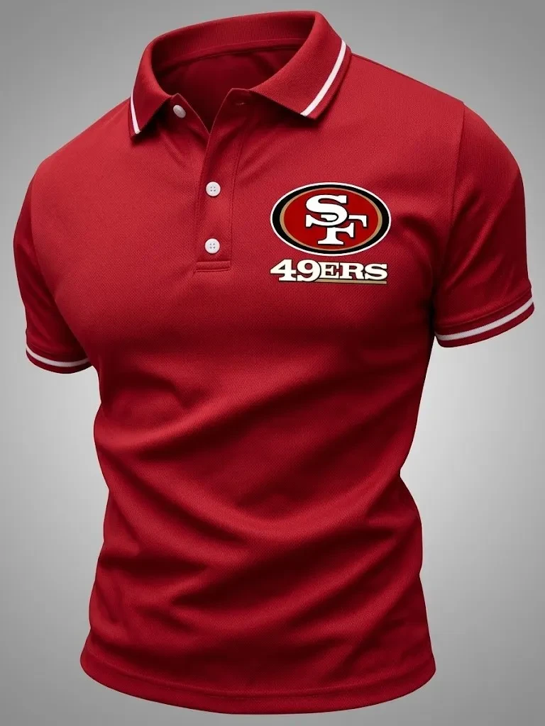 San Francisco 49ers Merch San Francisco Football Polo Shirt The Faithful Game Day Gear Men