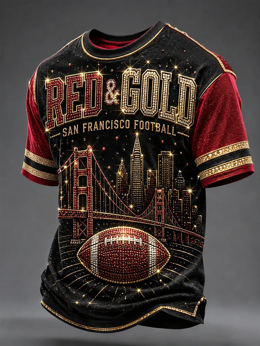 San Francisco 49ers Merch San Francisco Football Red And Gold T-Shirt Game Day Gifts