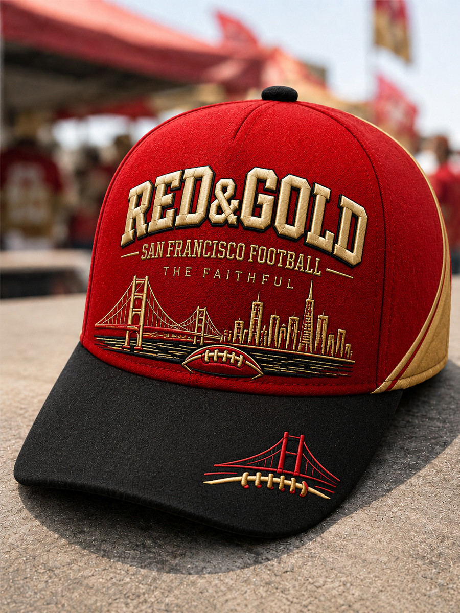 San Francisco 49ers Merch San Francisco Football The Faithful Hat Red And Gold Game Day Cap