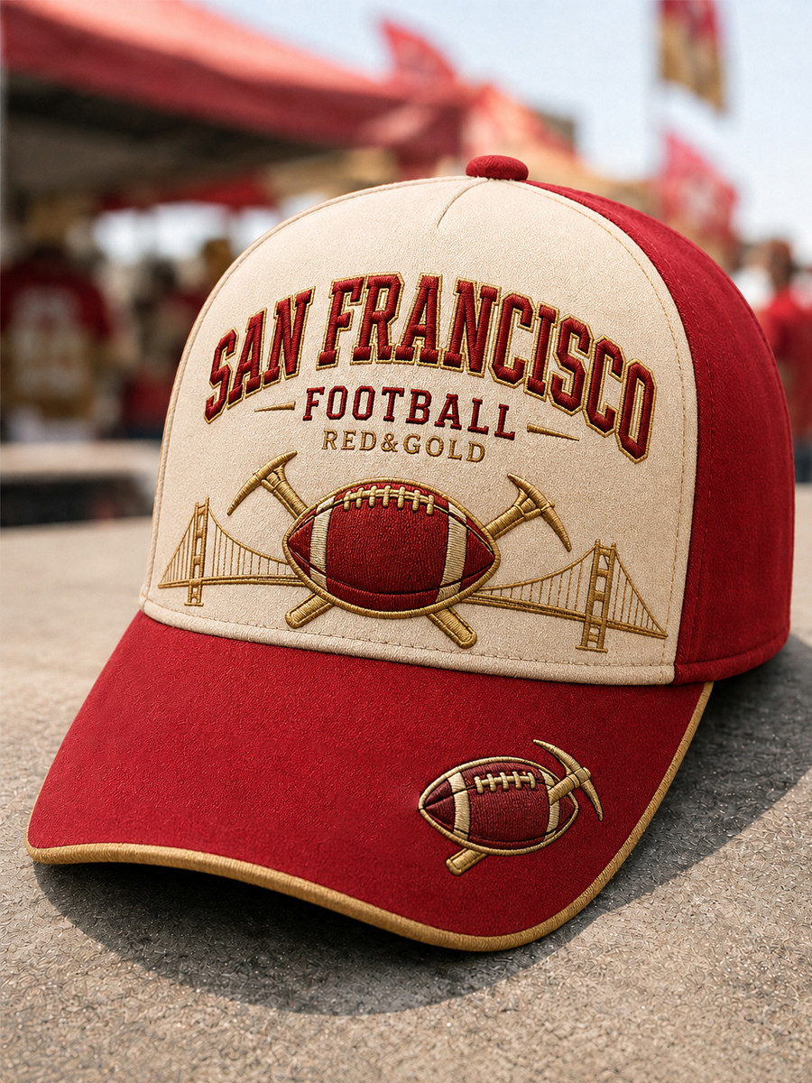 San Francisco 49ers Merch SF Football Red And Gold Hat The Faithful Cap Game Day Gifts