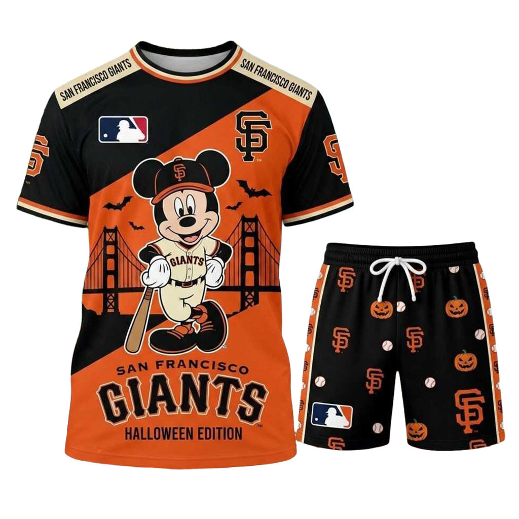 San Francisco Giants Mickey Mouse Halloween Shirt And Shorts SF Giants Merch Baseball Fan Gifts San Francisco Giants Mickey Mouse Halloween Shirt And Shorts SF Giants Merch Baseball Fan Gifts