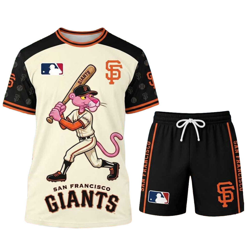 San Francisco Giants Pink Panther Shirt And Shorts SF Giants Merch Baseball Lover Gift Ideas San Francisco Giants Pink Panther Shirt And Shorts SF Giants Merch Baseball Lover Gift Ideas