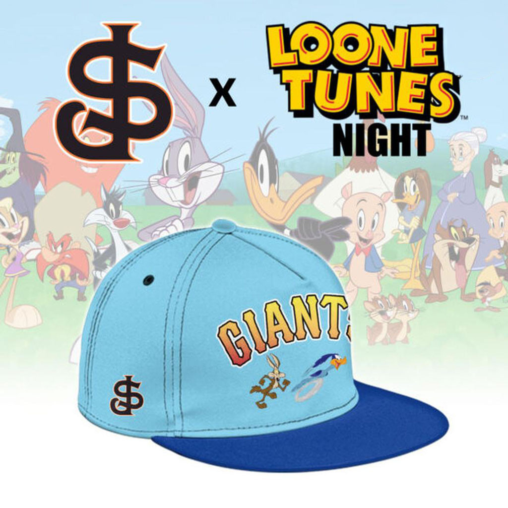 San Francisco Giants X Looney Tunes Night Snapback Hat SF Giants Merch Gift For Baseball Lover