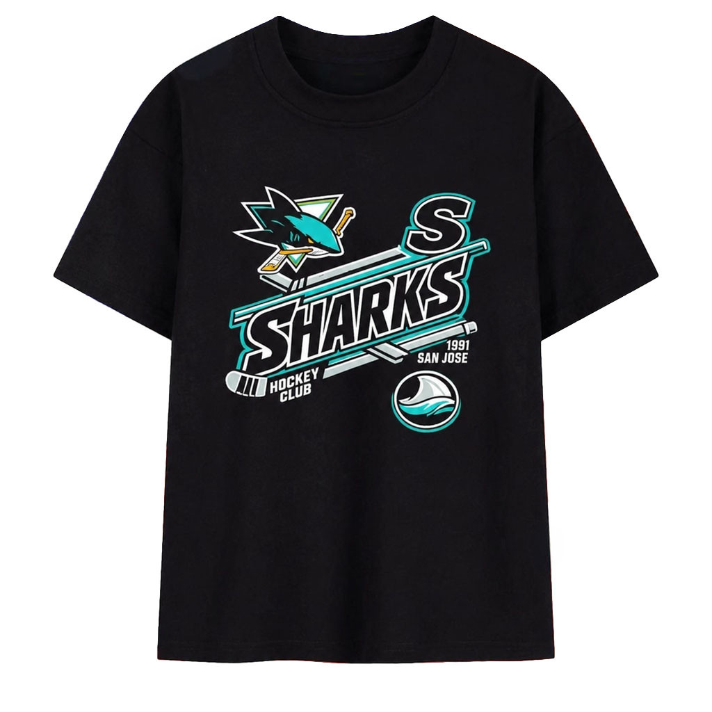 San Jose Sharks Hockey Club 1991 NHL T-Shirt SJ Sharks Merch Presents For Hockey Fans