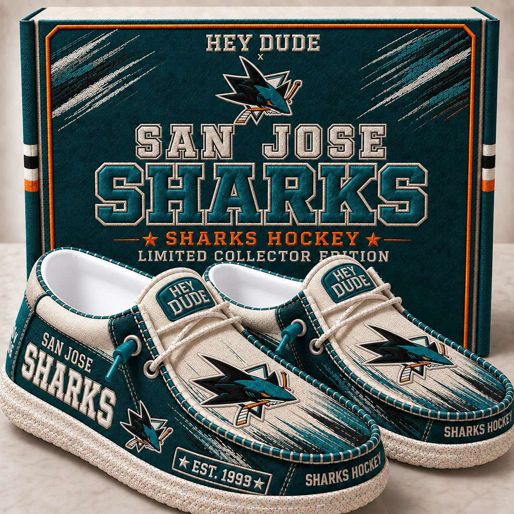 San Jose Sharks Merch Est 1999 Sharks Hockey Slip-On Loafers Good Gifts For Hockey Fans