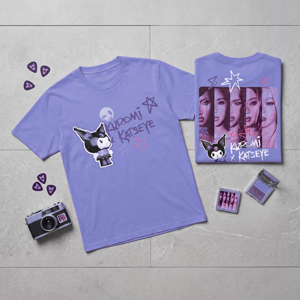 Sanrio Kuromi X KATSEYE T-Shirt 2026 KATSEYE Merch Gift Ideas For Sisters