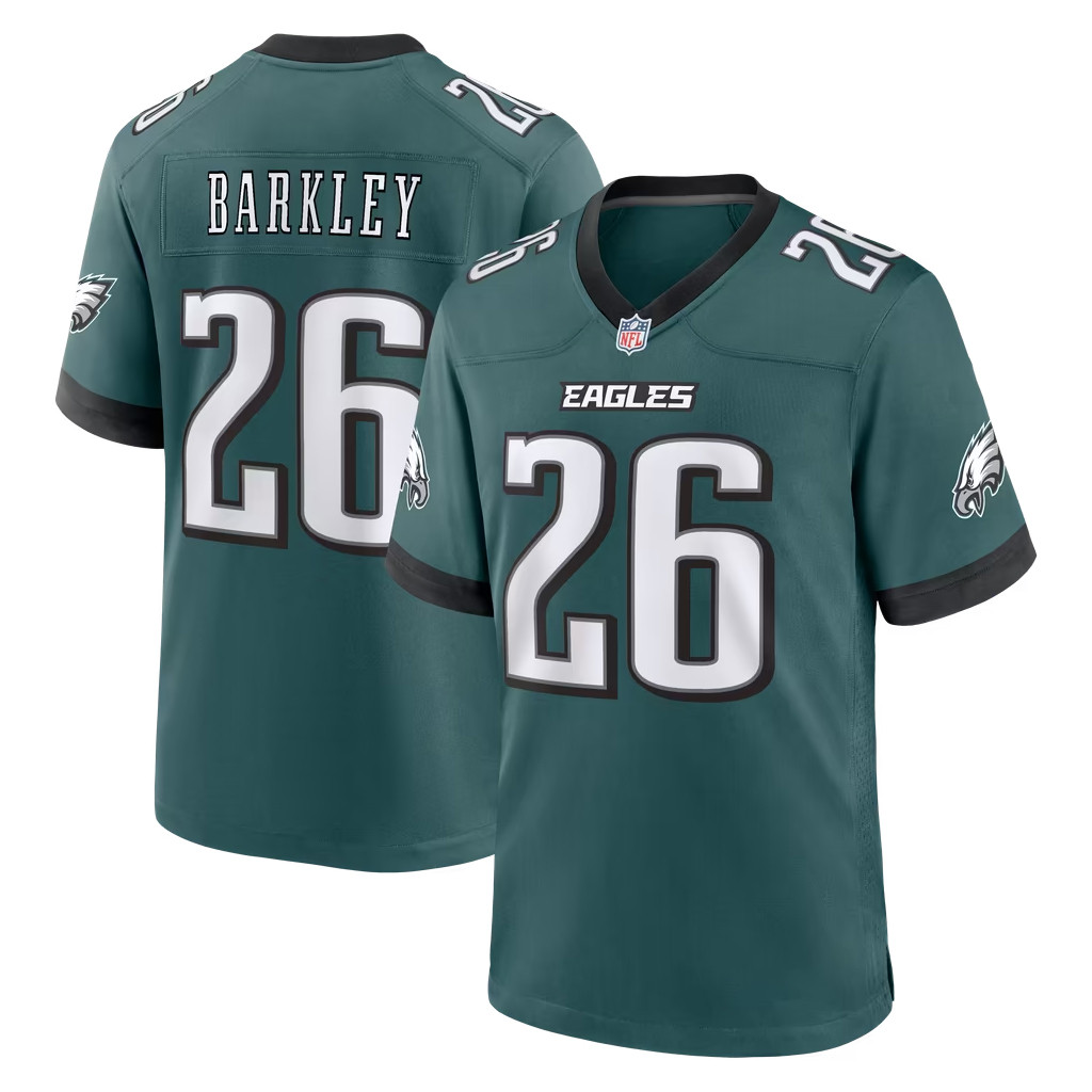 Saquon Barkley Merch 2026 Philadelphia Eagles #26 Saquon Barkley Team Game Jersey Gift For Fans