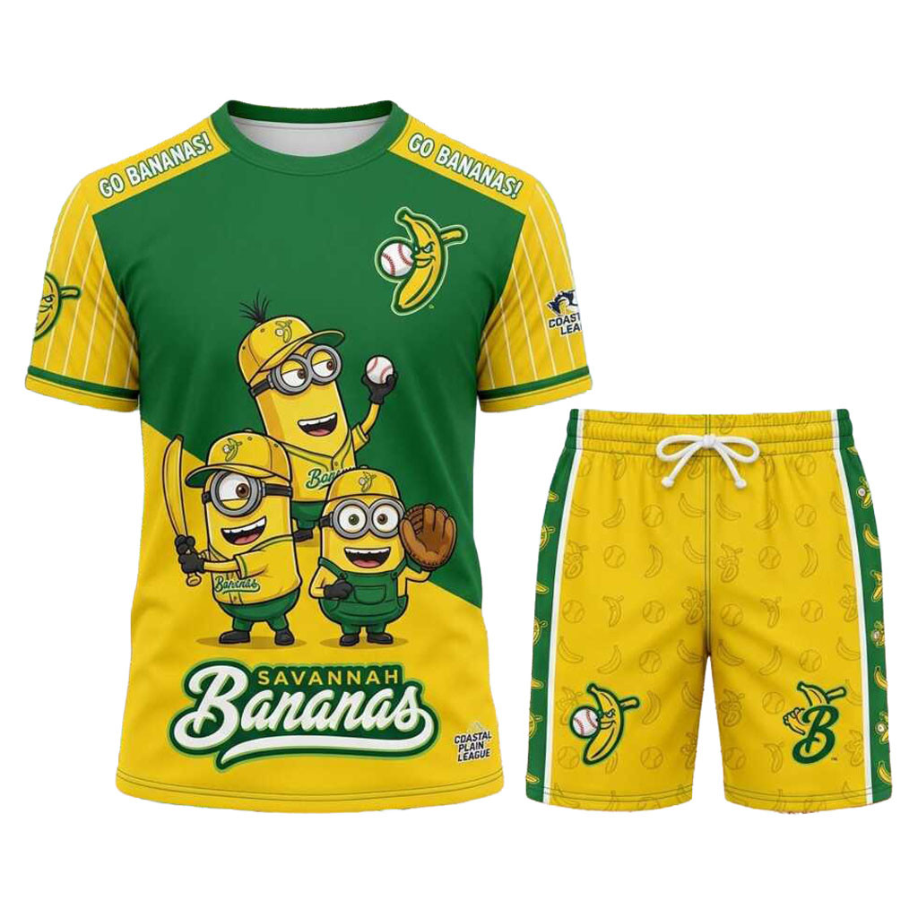 Savannah Bananas Minions Shirt And Shorts Savannah Bananas Merch Baseball Enthusiast Gifts Savannah Bananas Minions Shirt And Shorts Savannah Bananas Merch Baseball Enthusiast Gifts