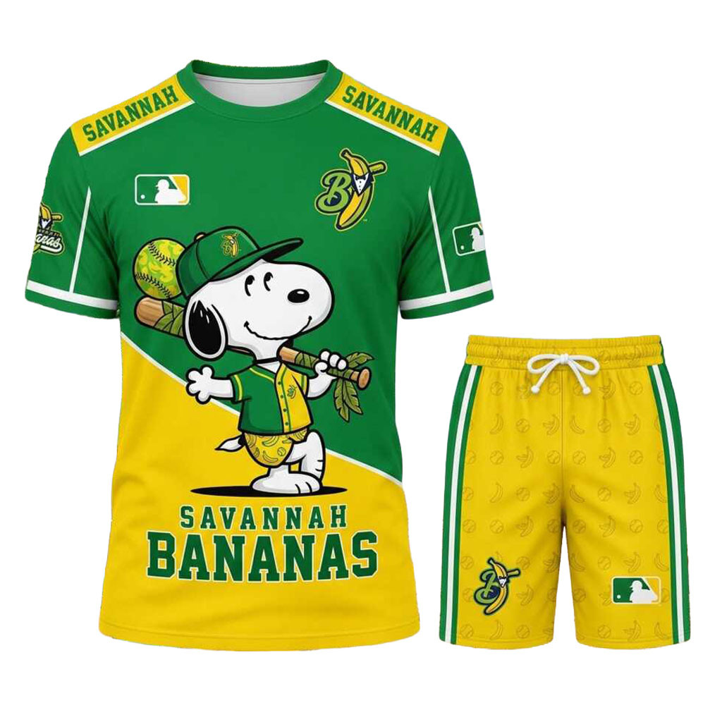 Savannah Bananas Snoopy Shirt And Shorts Savannah Bananas Merch Present For Baseball Fans