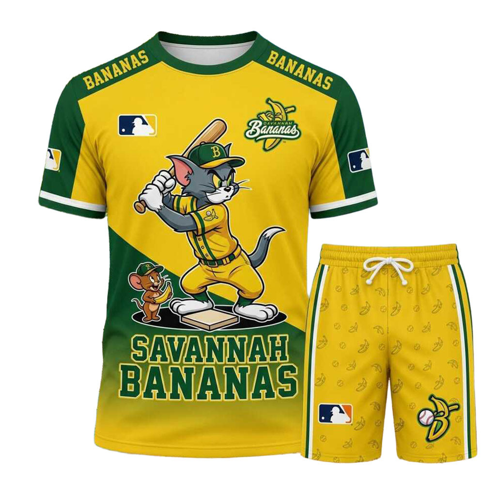 Savannah Bananas Tom And Jerry Shirt And Shorts Savannah Bananas Merch Baseball Player Gifts Savannah Bananas Tom And Jerry Shirt And Shorts Savannah Bananas Merch Baseball Player Gifts