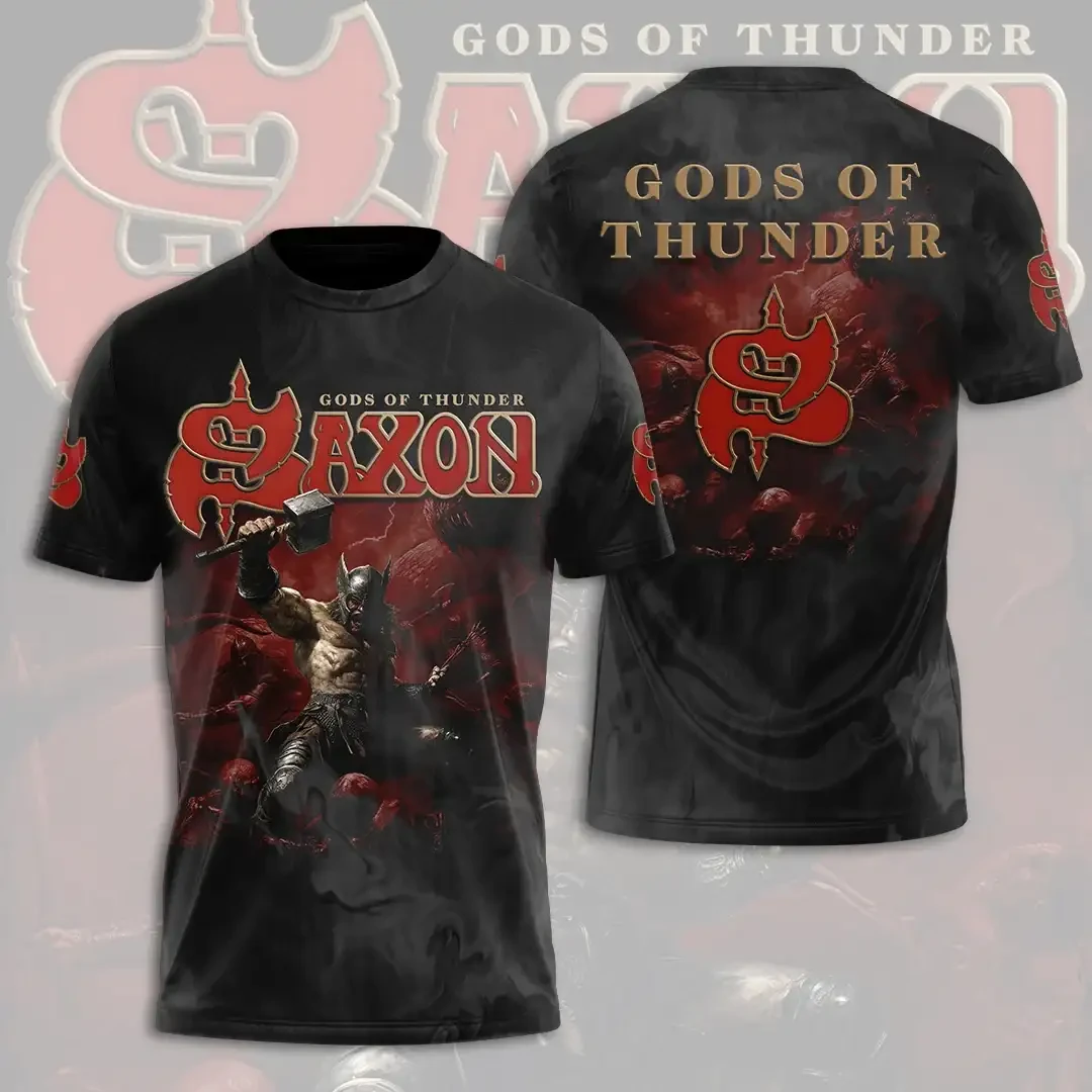 Saxon Gods Of Thunder T-Shirt Saxon Merch Gifts For Heavy Metal Fans