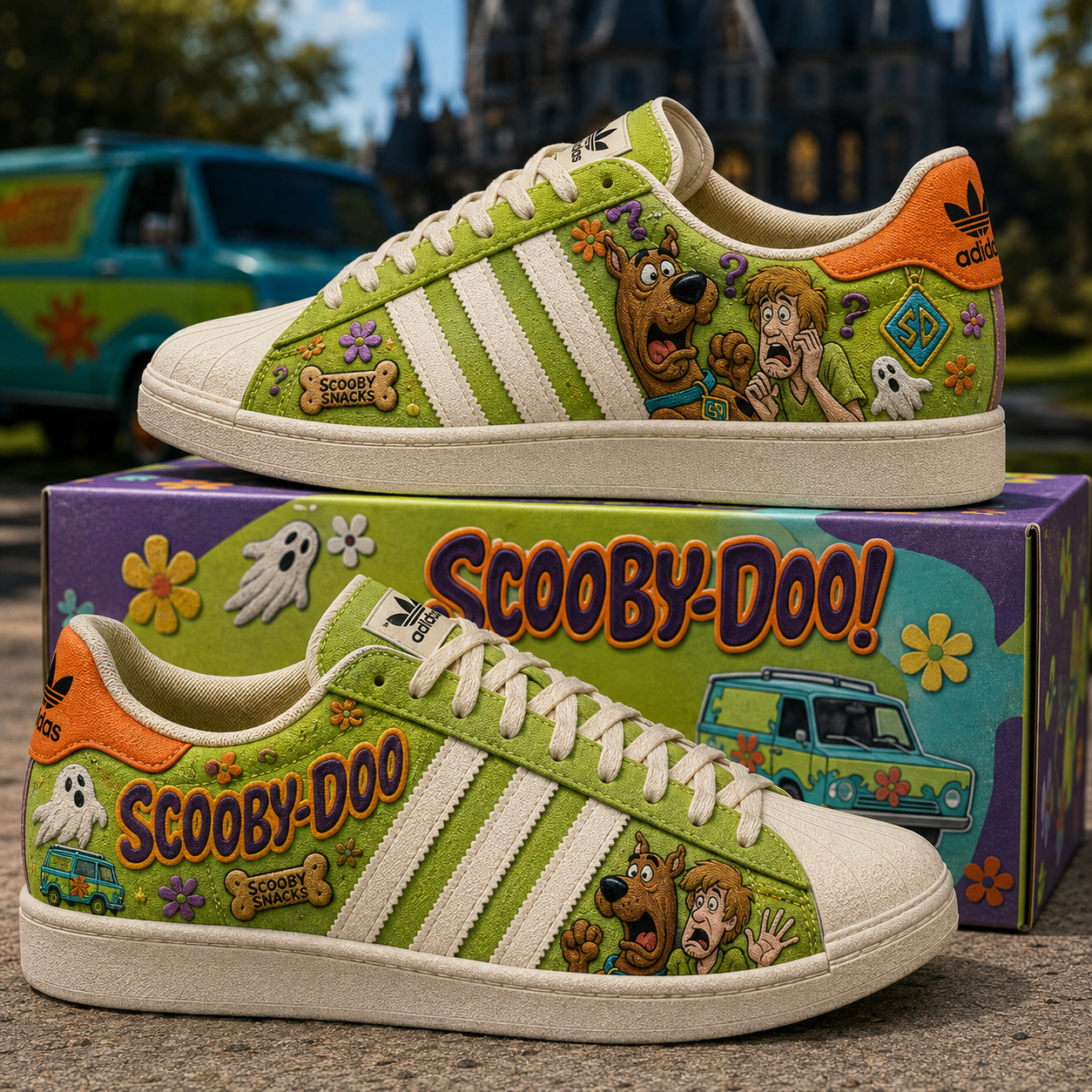 Scooby-Doo Halloween Shoes Shaggy And Scooby Snacks Sneakers Scooby-Doo Merch BFF Gifts