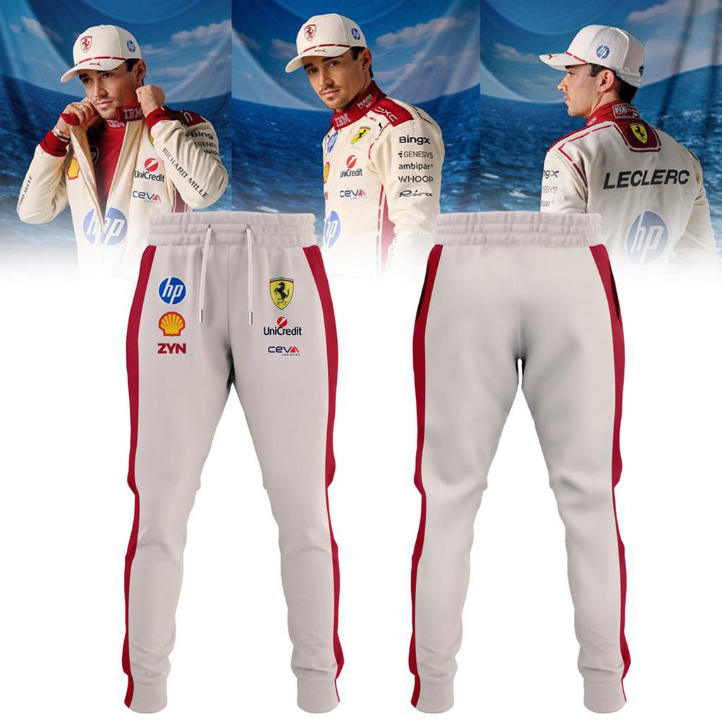 Scuderia Ferrari Charles Leclerc Monaco GP F1 2026 Sweatpants Scuderia Ferrari Merch Fan Gifts