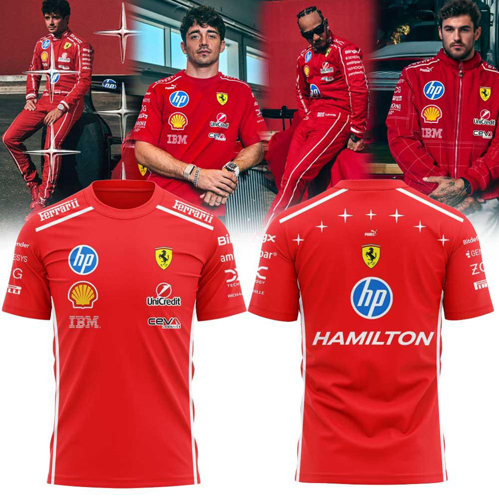 Scuderia Ferrari HP Lewis Hamilton Monza Grand Prix F1 Racing T-Shirt Scuderia Ferrari Merch Scuderia Ferrari HP Lewis Hamilton Monza Grand Prix F1 Racing T-Shirt Scuderia Ferrari Merch