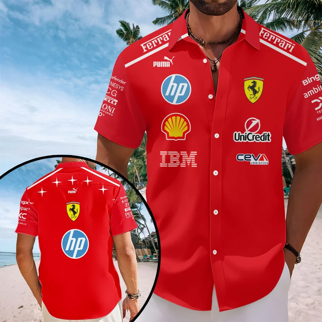 Scuderia Ferrari Monza Grand Prix 2026 Hawaiian Shirt Scuderia Ferrari Merch Gifts For F1 Fan