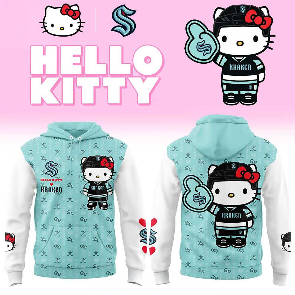 Seattle Kraken Hello Kitty Merch 2026 Love Of Ice Night Hoodie Cute Gift For Hockey Lovers
