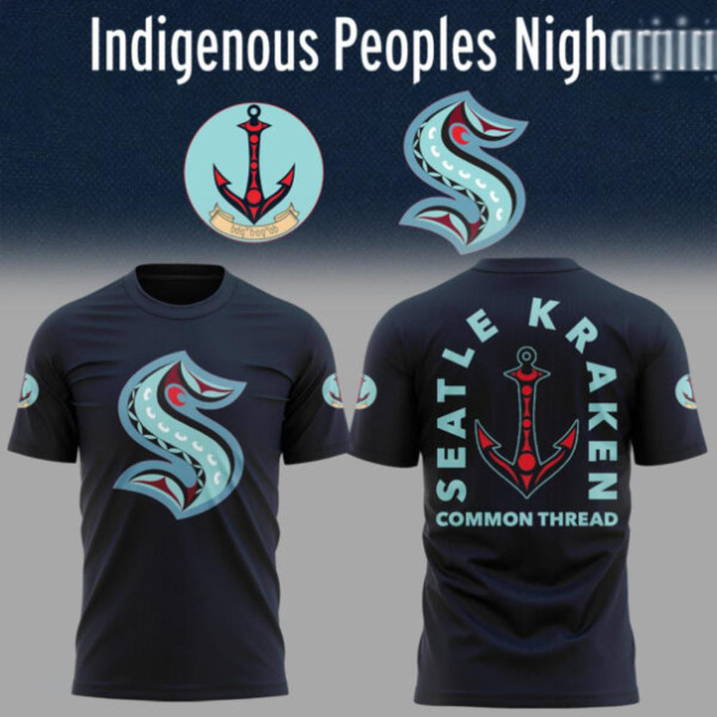 Seattle Kraken Indigenous Peoples Night T-Shirt 2026 Common Thread Shirt Seattle Kraken Merch