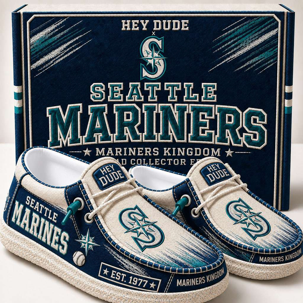 Seattle Mariners Merch Est 1977 Mariners Kingdom Slip-On Loafers Gifts For Baseball Lovers
