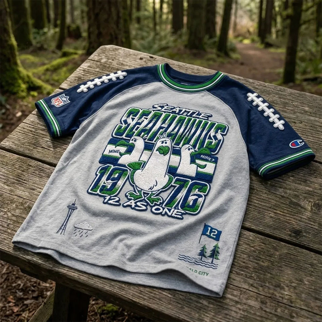 Seattle Seahawks 1976 Seagulls Mascot Shirt 12 As One T-Shirt Seahawks Merch Football Fan Gear