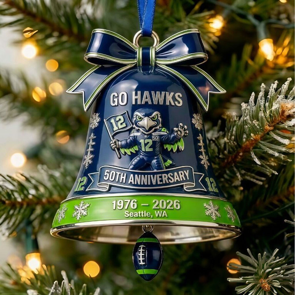 Seattle Seahawks 50th Anniversary 1976 2026 Christmas Ornament Seattle Seahawks Merch Decor Seattle Seahawks 50th Anniversary 1976 2026 Christmas Ornament Seattle Seahawks Merch Decor