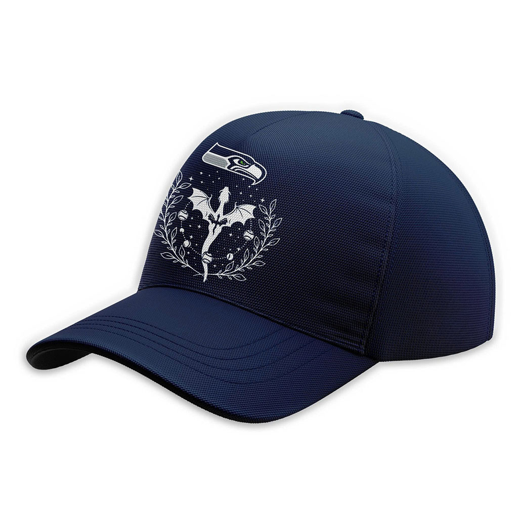 Seattle Seahawks Dragon Wing Fantasy Night 2026 Hat Seahawks Merch Gifts For Football Lover